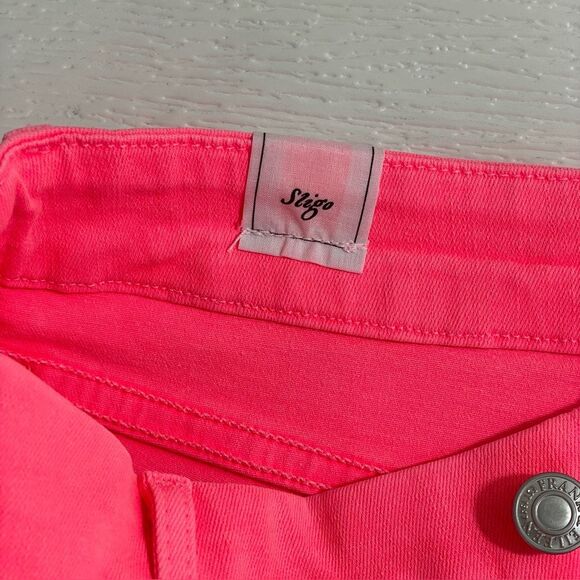 Frank & Eileen Sligo Neon Pink Skinny Jeans Italian Power Denim Size 31 - Picture 5 of 10